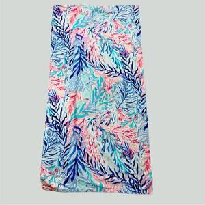 Lilly Pulitzer Convertible Beach Towel Backpack  Kaleidoscope Coral Pink Blue